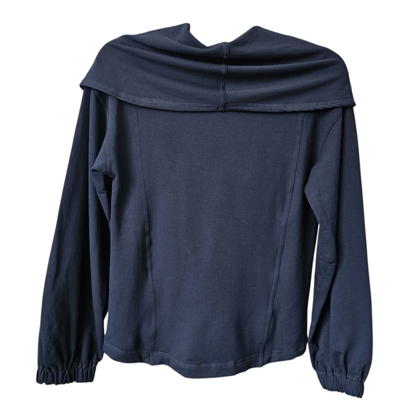 Daily Practice By Anthropologie Navy Blue Slouchy Sweatshirt Size S - Picture 2 of 7